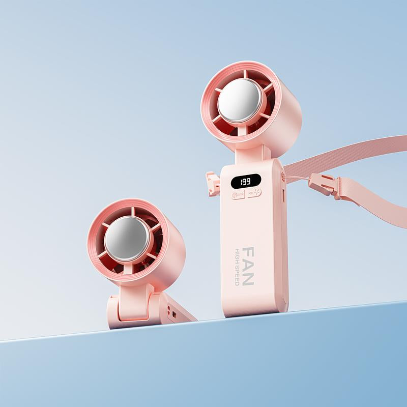 Coolhill Portable Handheld High Speed Fan, 199 Adjustable Level, Foldable Fan for Summer