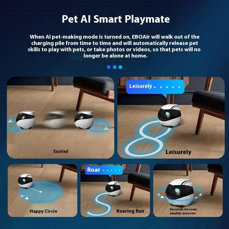 New Enabot EBO Air EBO SE Intelligent Robot Wireless Camera Robot Remote Monitoring Pet Companion Robot Real Time Control Home