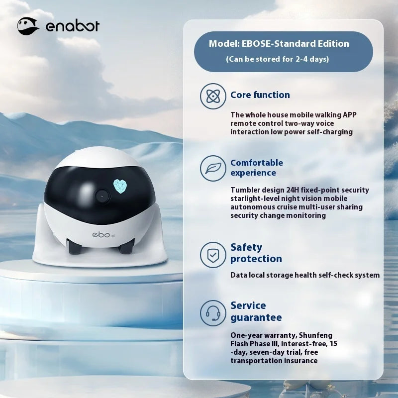 New Enabot EBO Air EBO SE Intelligent Robot Wireless Camera Robot Remote Monitoring Pet Companion Robot Real Time Control Home