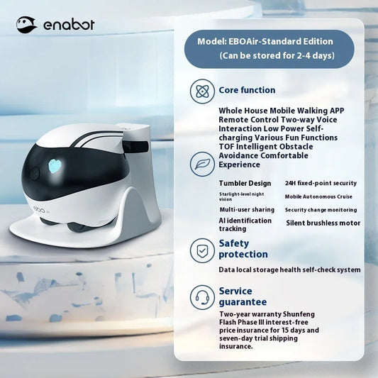 New Enabot EBO Air EBO SE Intelligent Robot Wireless Camera Robot Remote Monitoring Pet Companion Robot Real Time Control Home