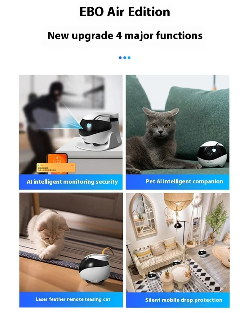 New Enabot EBO Air EBO SE Intelligent Robot Wireless Camera Robot Remote Monitoring Pet Companion Robot Real Time Control Home